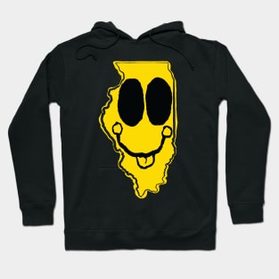 Illinois Happy Face with tongue sticking out Hoodie